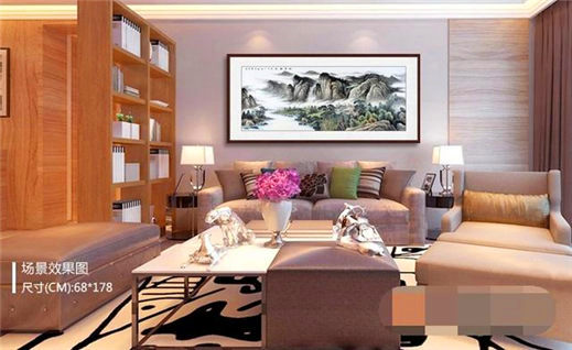 客厅沙发墙挂画百搭之选，完美的装饰出惬意生活感